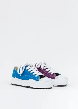 Blue And Purple Original Sole Toe Cap Canvas Lowcut Sneaker