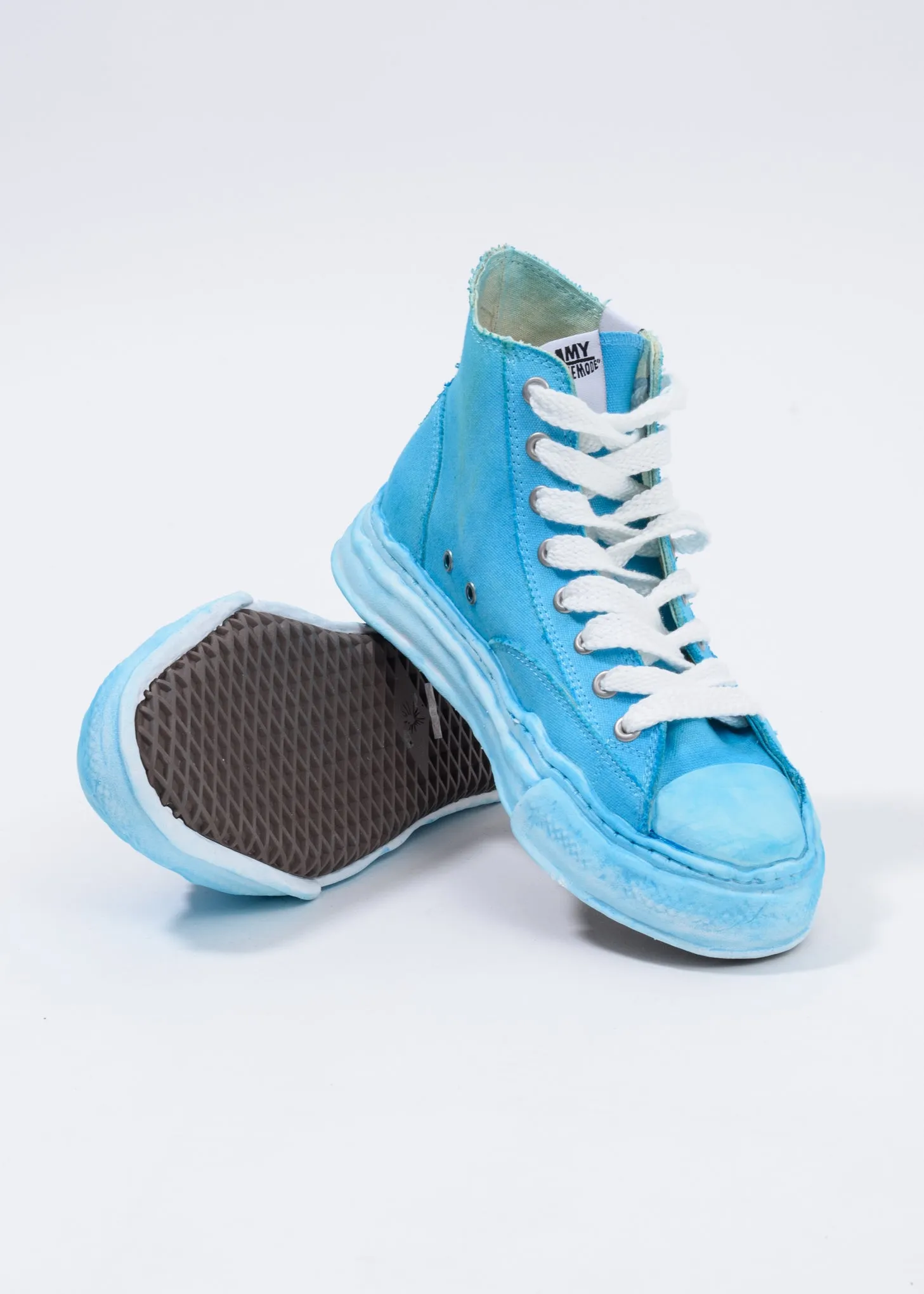 Blue Overdye Original Sole High Top Sneaker