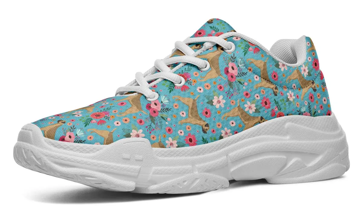 Border Terrier Flower Chunky Sneakers