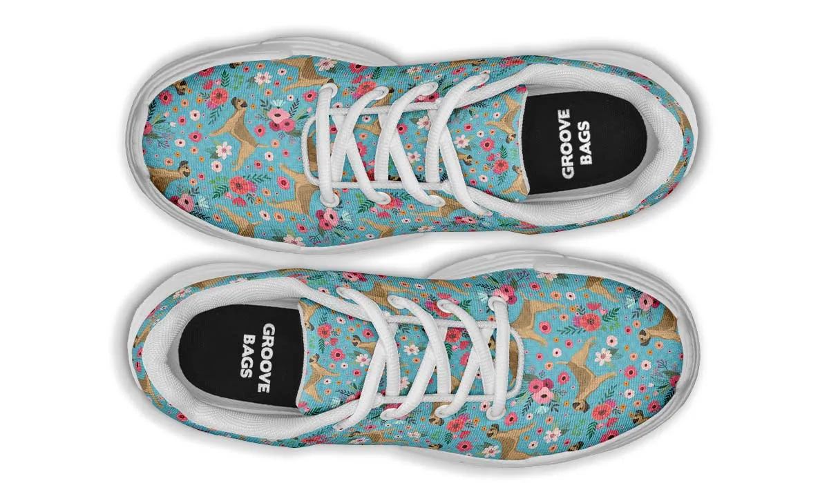 Border Terrier Flower Chunky Sneakers