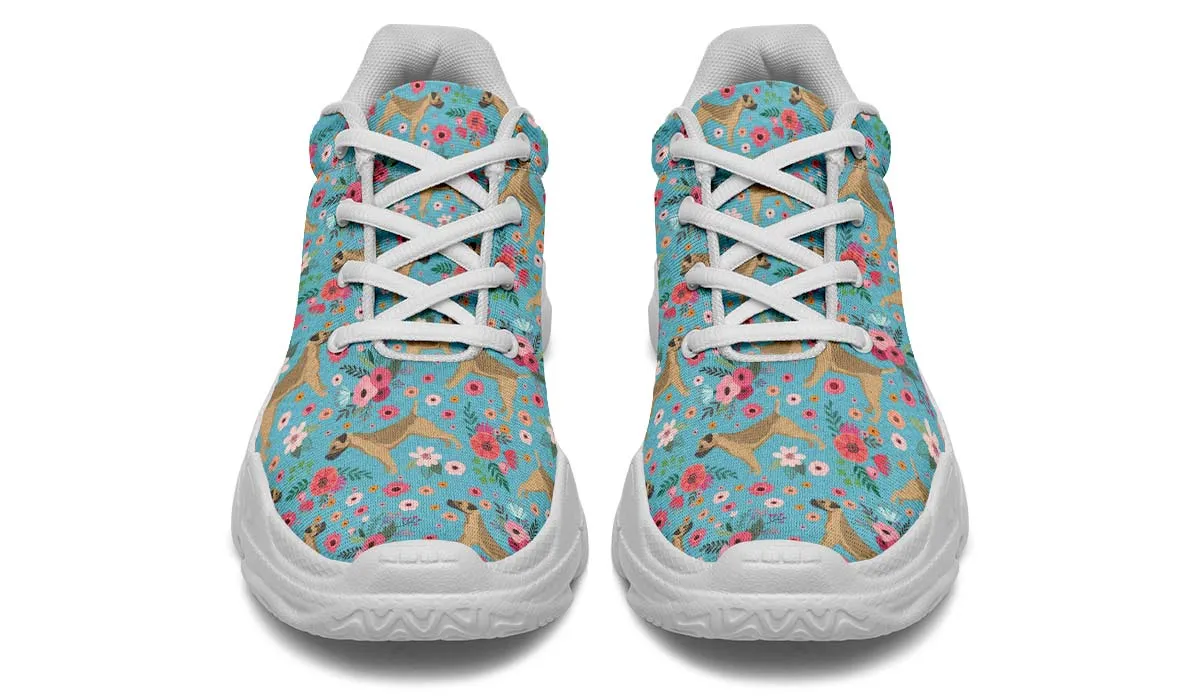 Border Terrier Flower Chunky Sneakers