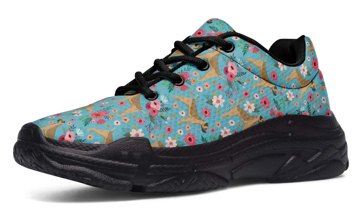 Border Terrier Flower Chunky Sneakers