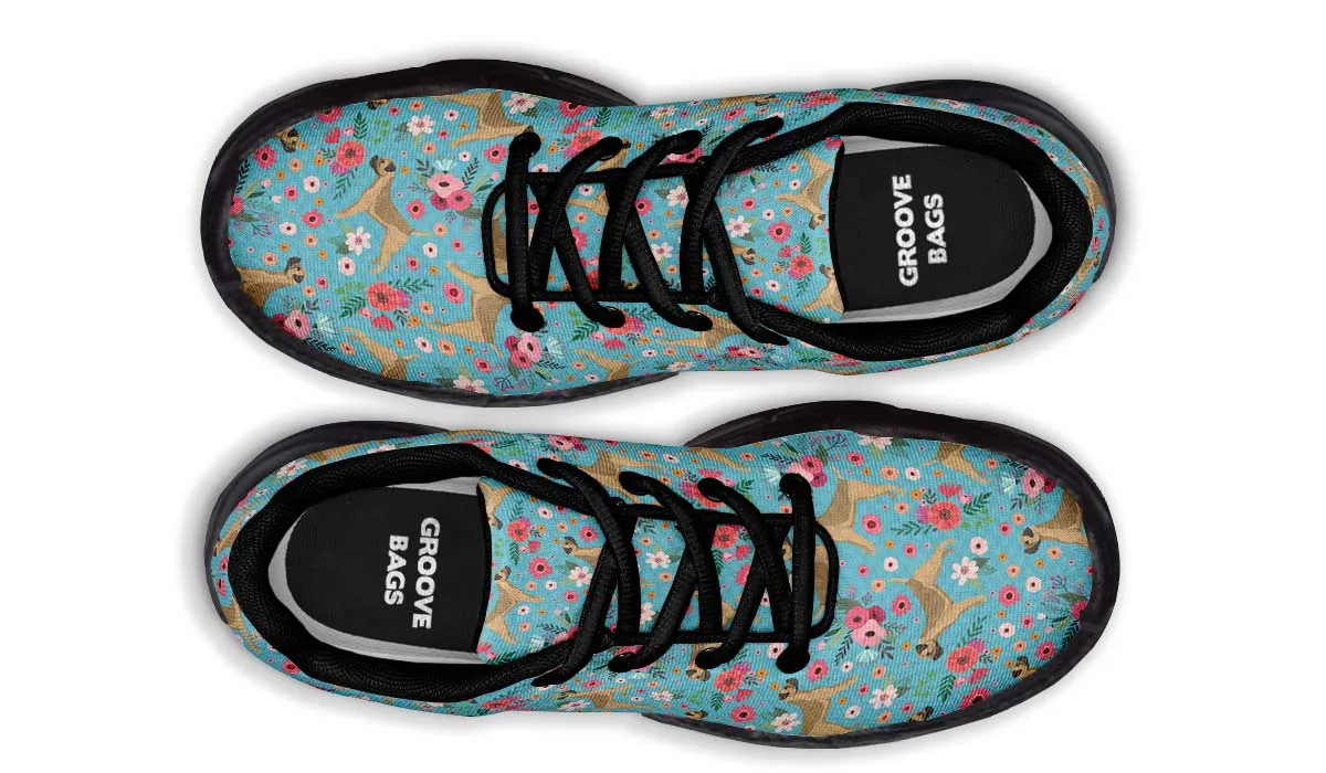 Border Terrier Flower Chunky Sneakers