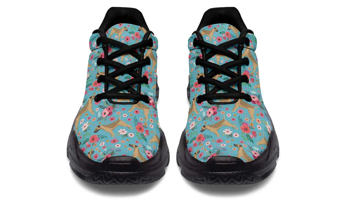 Border Terrier Flower Chunky Sneakers
