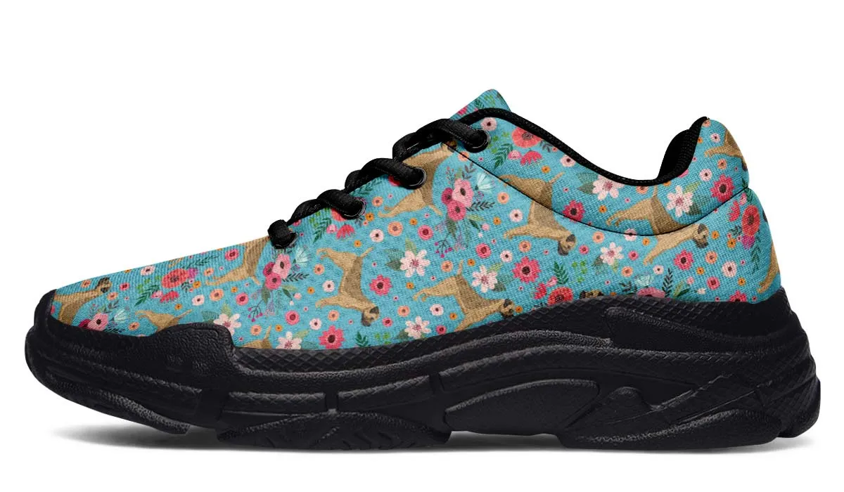 Border Terrier Flower Chunky Sneakers