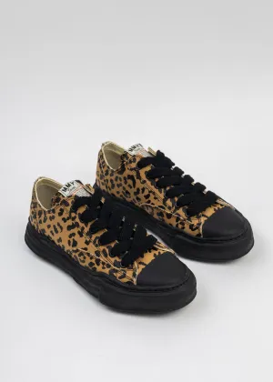 Brown OG Sole Canvas Low-Top Sneaker (PETERSON LEOPARD)