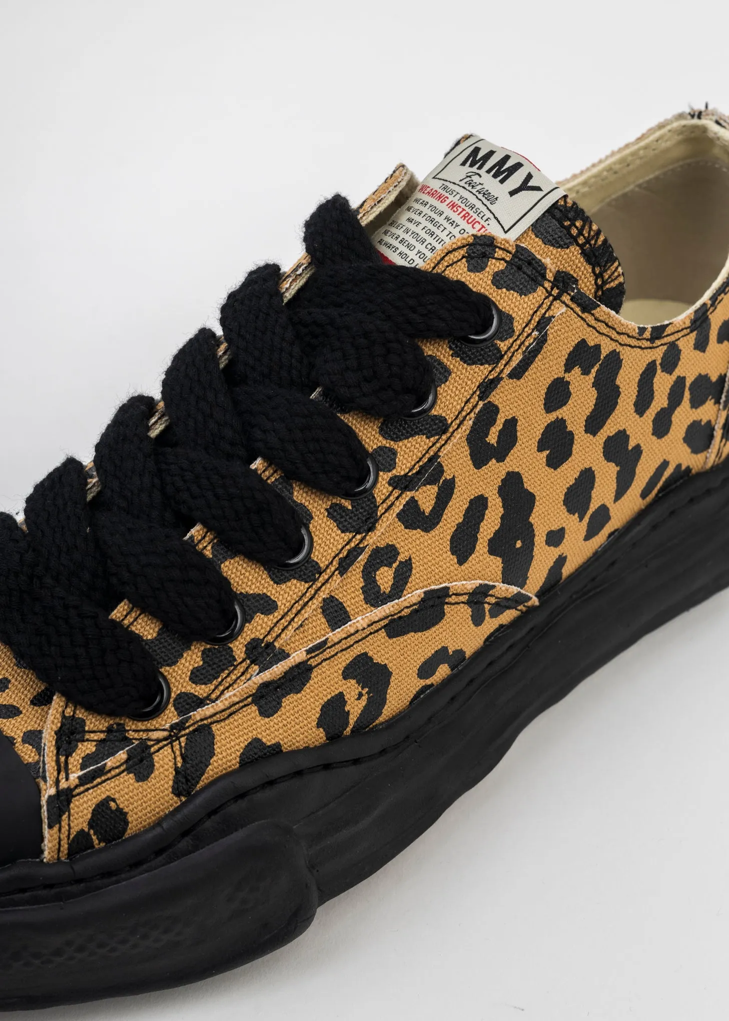 Brown OG Sole Canvas Low-Top Sneaker (PETERSON LEOPARD)