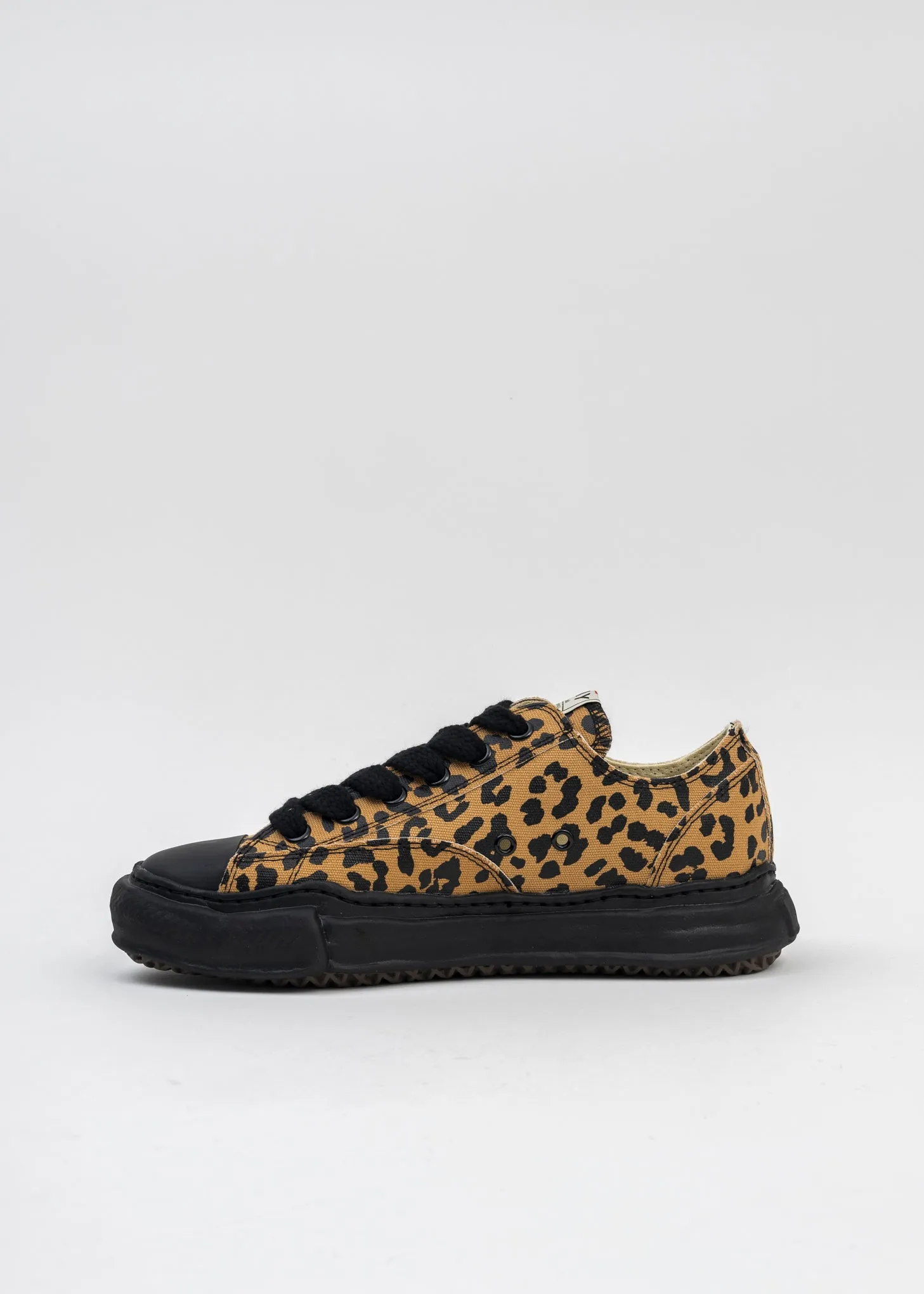 Brown OG Sole Canvas Low-Top Sneaker (PETERSON LEOPARD)