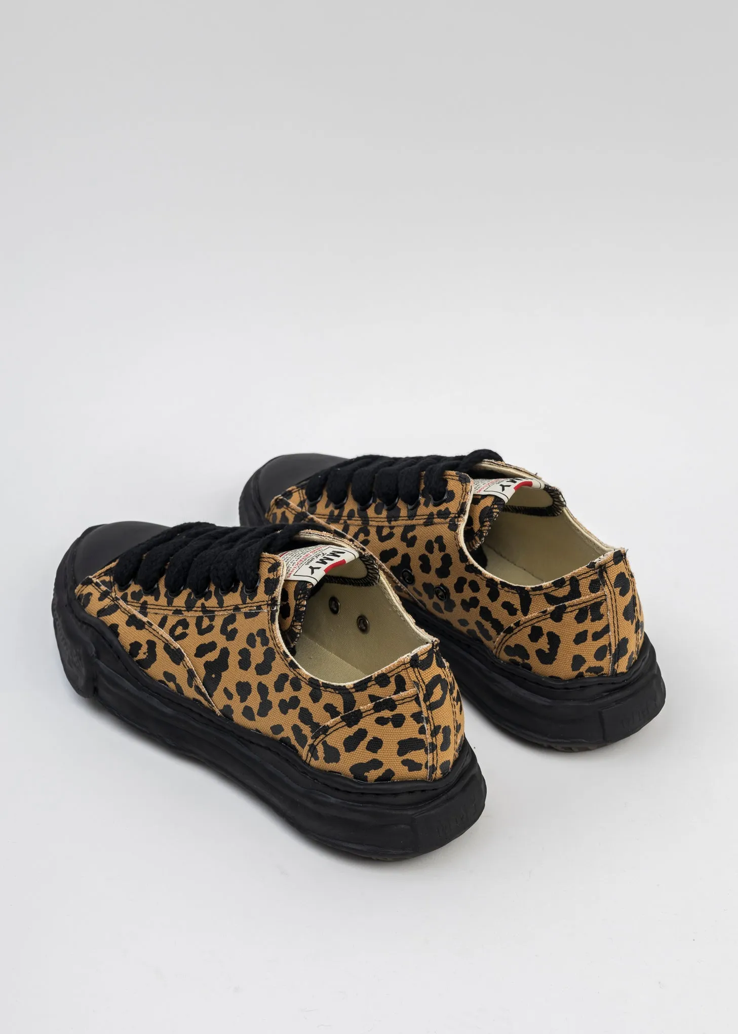 Brown OG Sole Canvas Low-Top Sneaker (PETERSON LEOPARD)