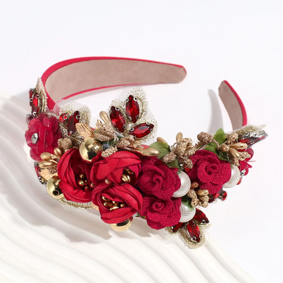 Bulk Artificial Floral Headband DIY Gifts Holiday Costume Accessories Wholesale