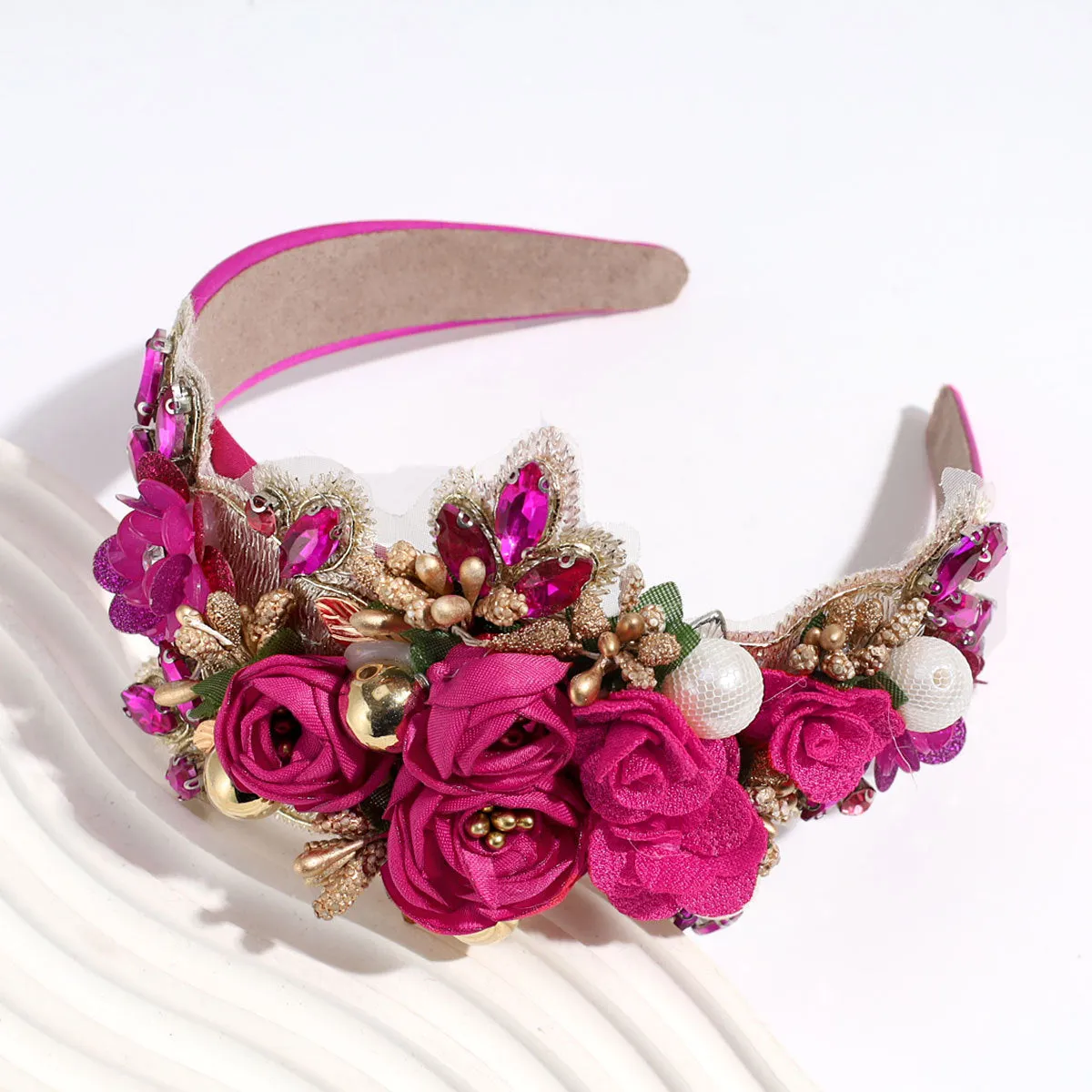 Bulk Artificial Floral Headband DIY Gifts Holiday Costume Accessories Wholesale