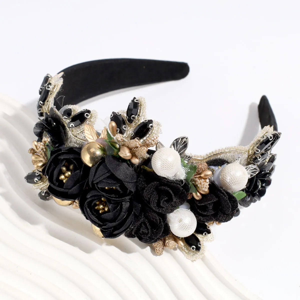 Bulk Artificial Floral Headband DIY Gifts Holiday Costume Accessories Wholesale