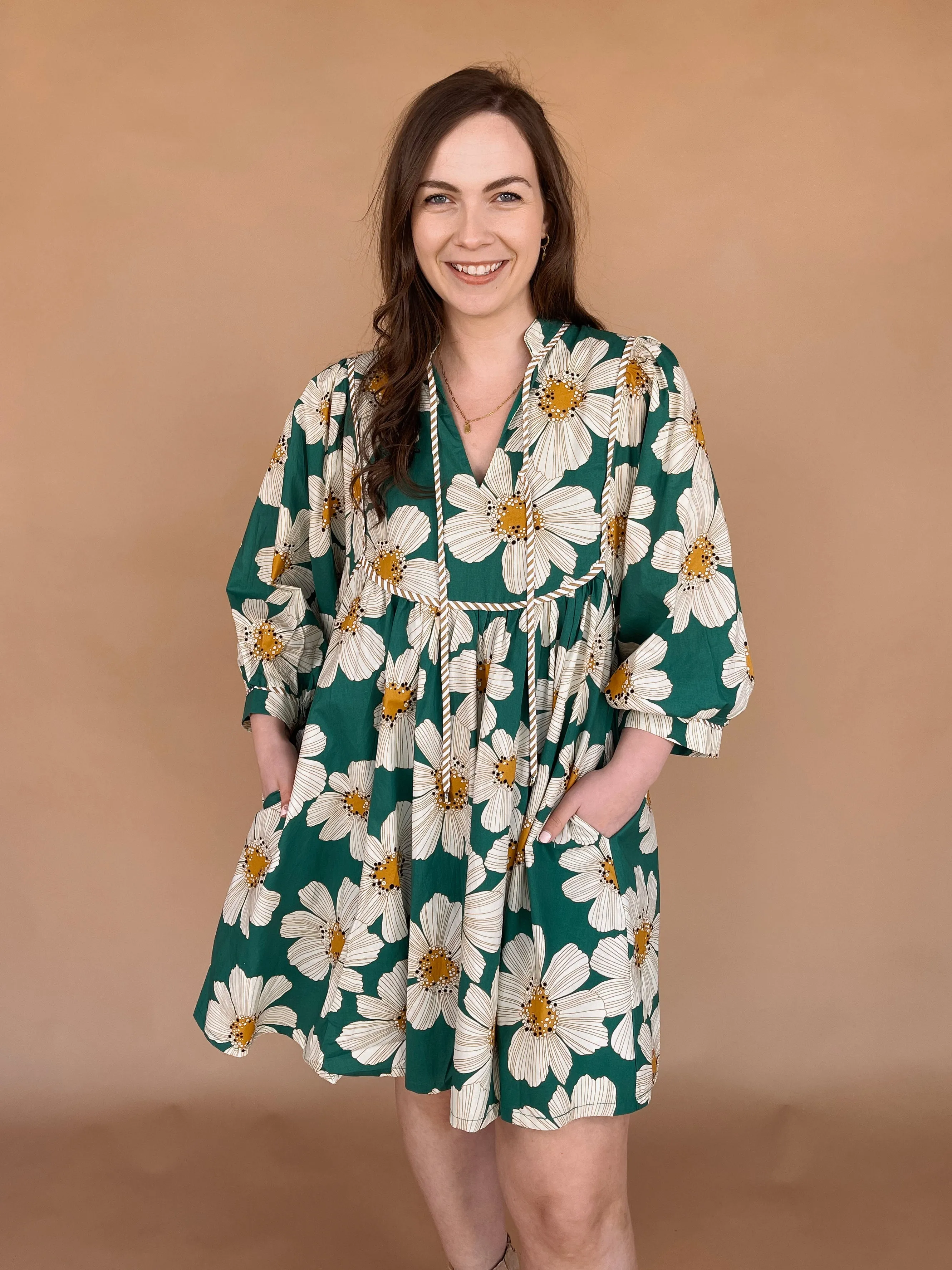 Charmaine 3/4 Sleeve Mini Dress