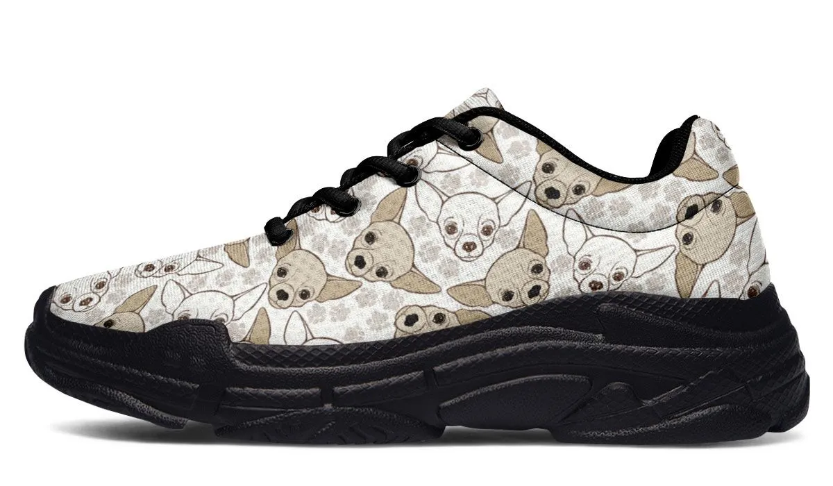 Chihuahua Pattern Chunky Sneakers
