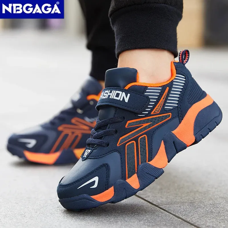 Children Boys Shoes School Sports Fashion Leather For Kids Tennis