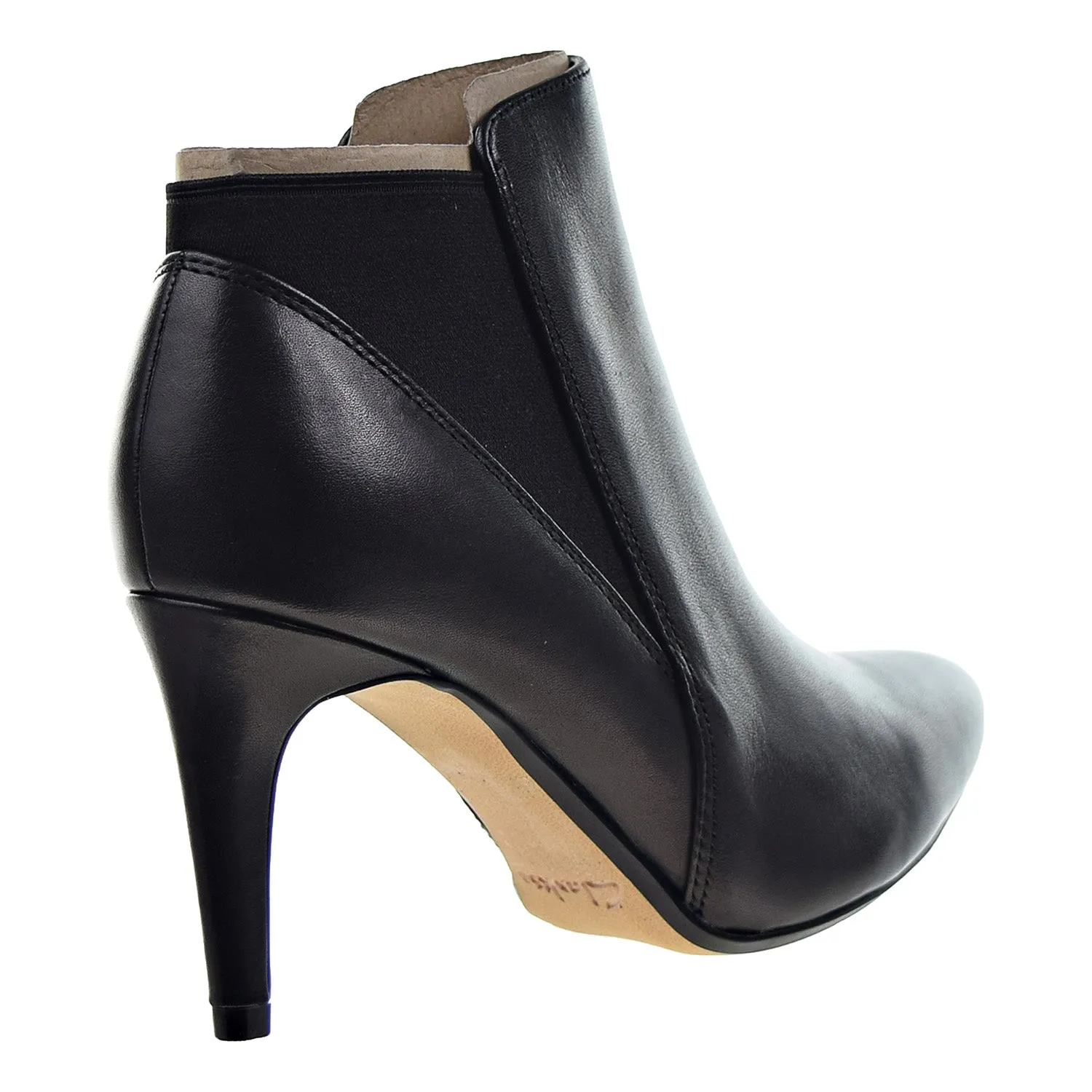 Clarks Laina Violet Women's Ankle Boots Black Leather Shoes