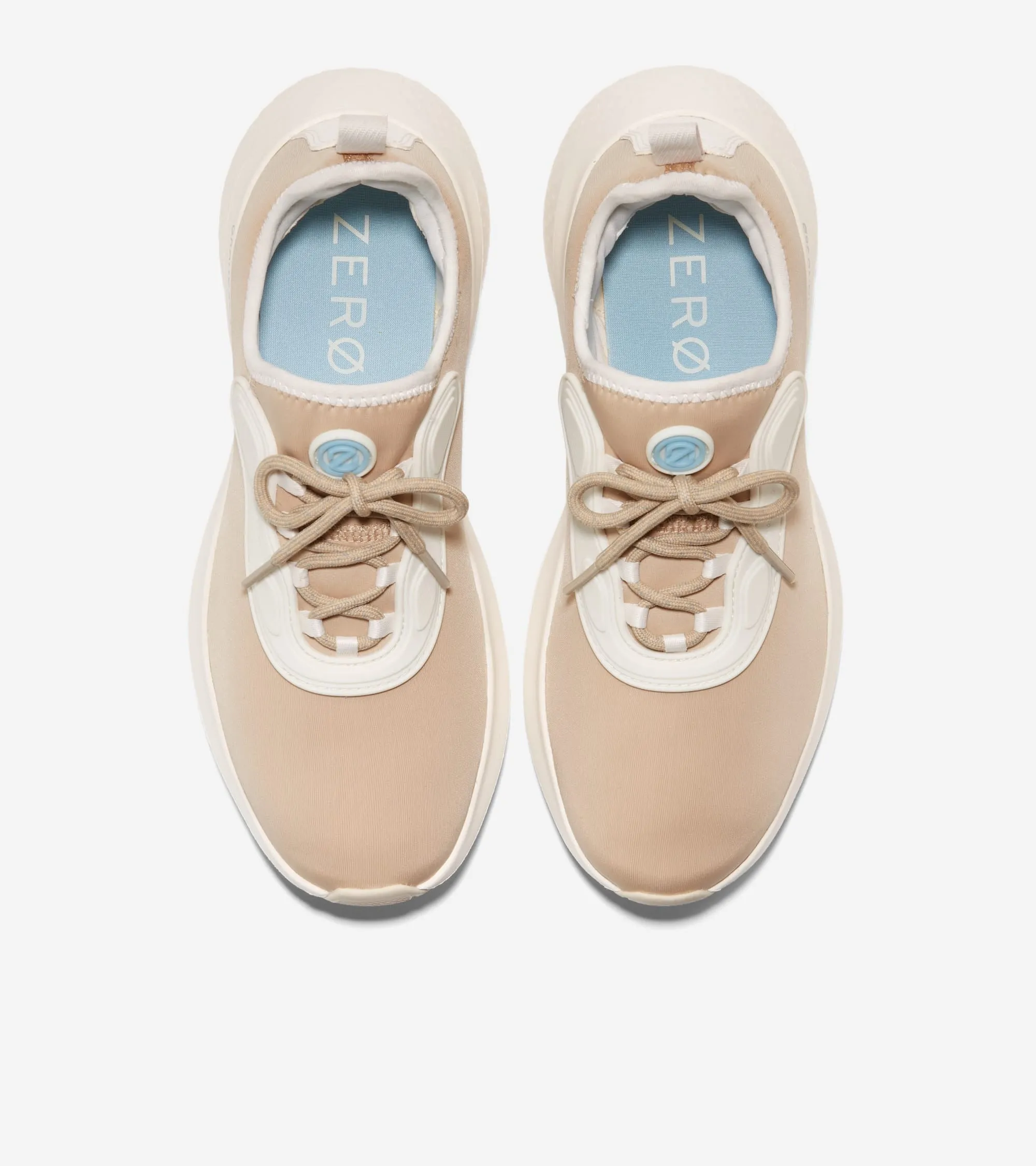 Cole Haan Zerogrand Changepace Sesame Ivory Lace Up Chunky Heel Low Top Sneakers