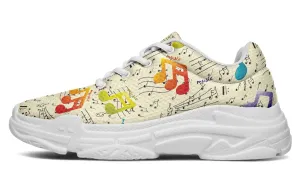 Colorful Music Notes Chunky Sneakers