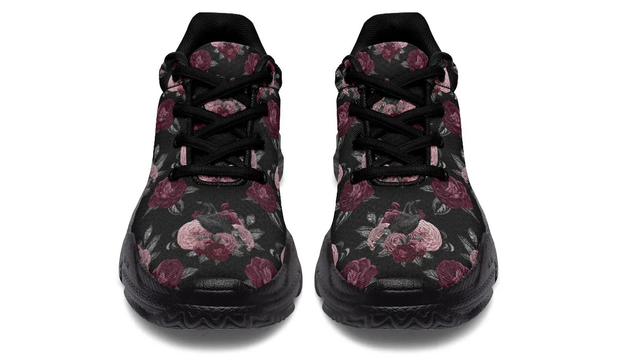 Crows And Roses Chunky Sneakers