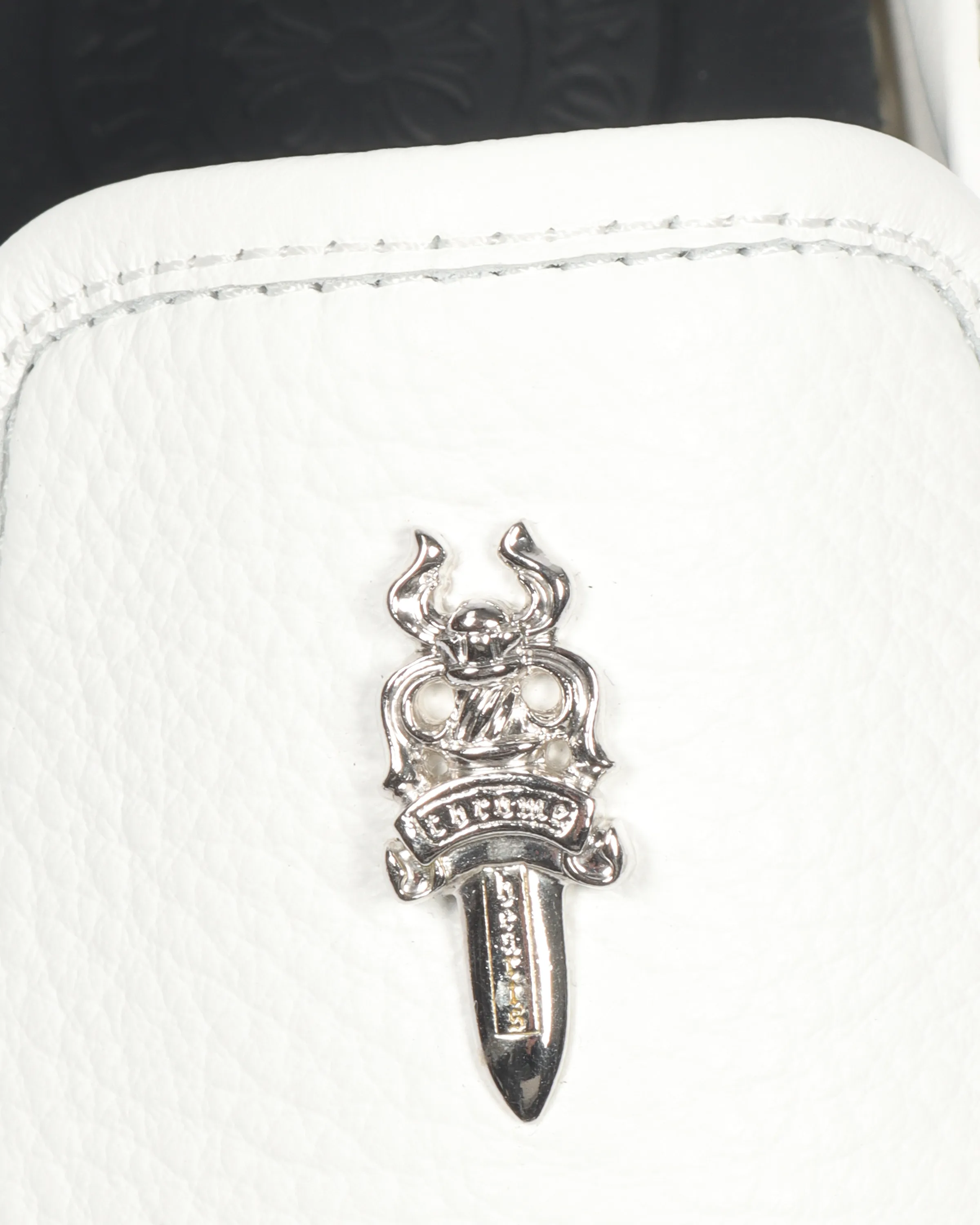 Dagger Embellished Leather Slip-Ons