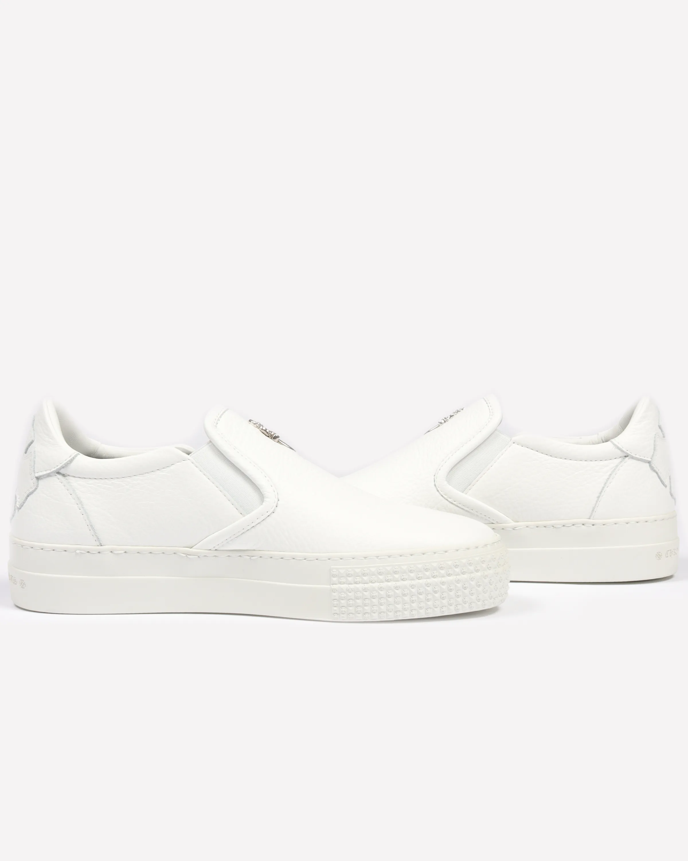 Dagger Embellished Leather Slip-Ons