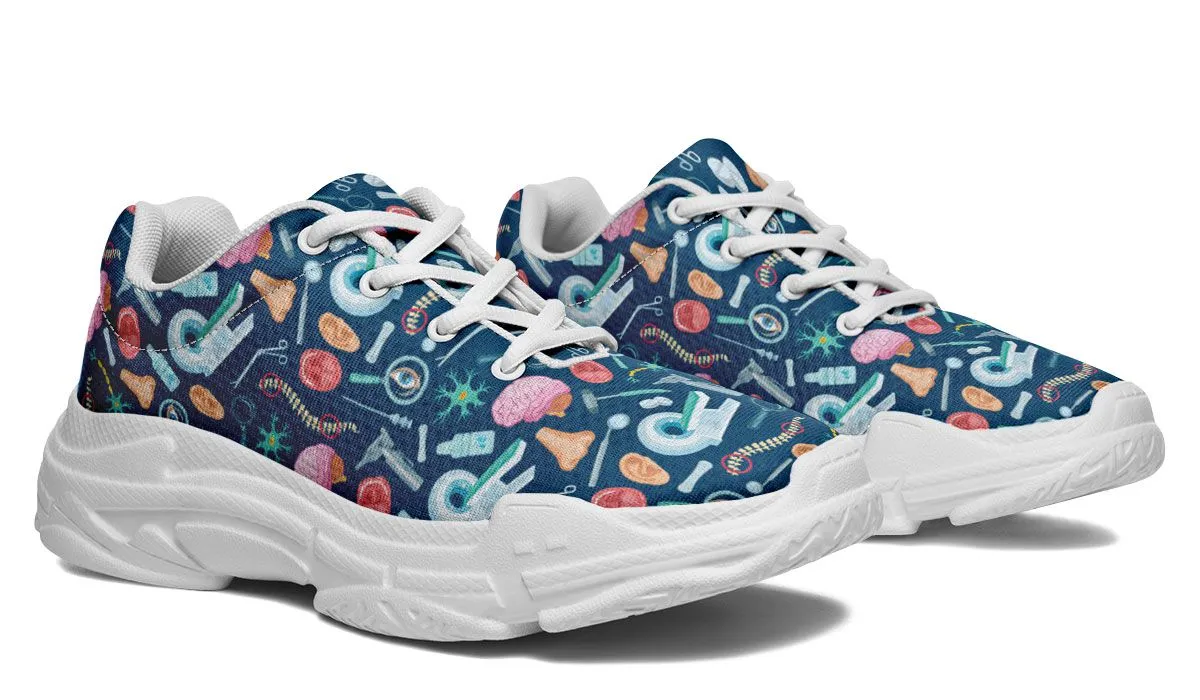 Doctor Pattern Chunky Sneakers