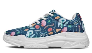 Doctor Pattern Chunky Sneakers