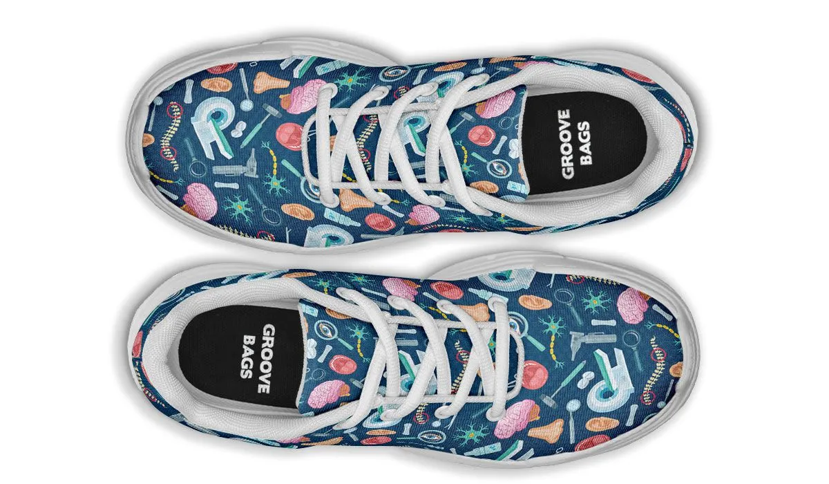 Doctor Pattern Chunky Sneakers