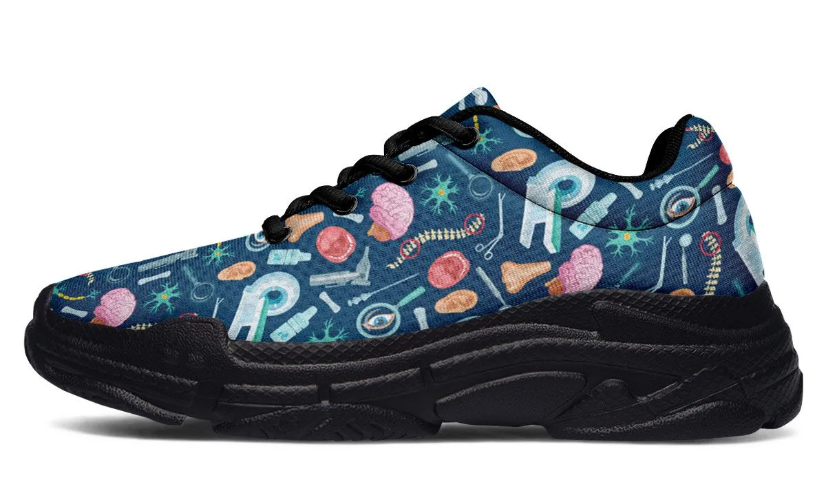 Doctor Pattern Chunky Sneakers