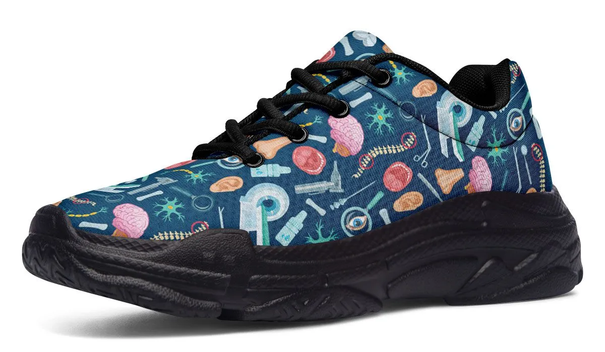 Doctor Pattern Chunky Sneakers