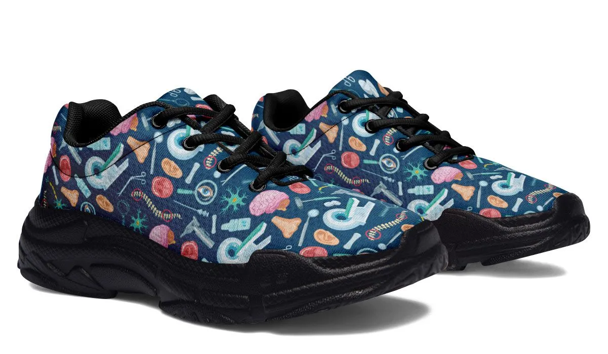 Doctor Pattern Chunky Sneakers