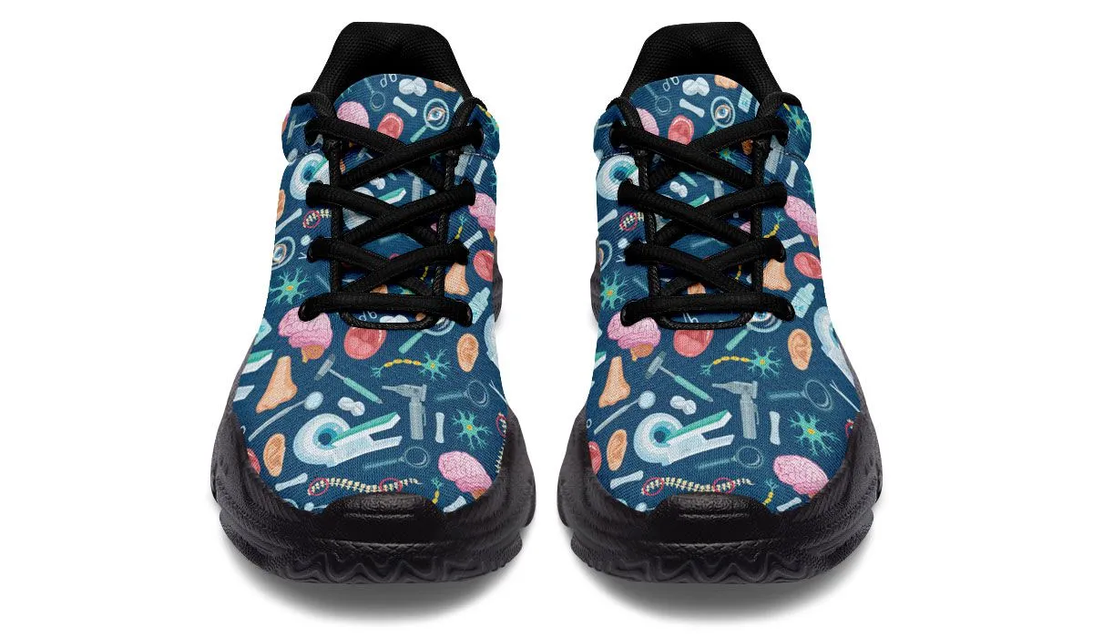 Doctor Pattern Chunky Sneakers