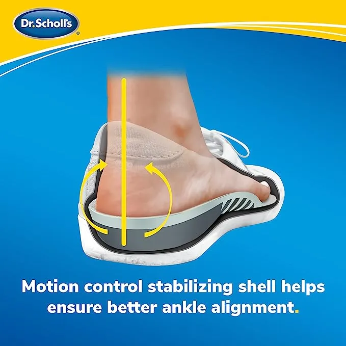 Dr. Scholl's Stabilizing Support Insole Improves Posture, Alignment & Balance. Added Arch Support for Flat Feet & Overpronation
