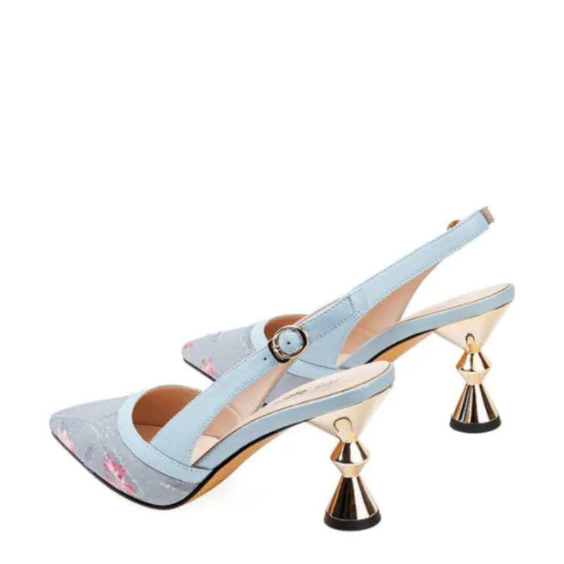 Embroidered Pumps Ladies Shoes