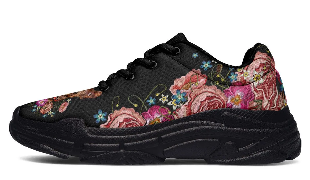 Embroidery Chihuahua Chunky Sneakers