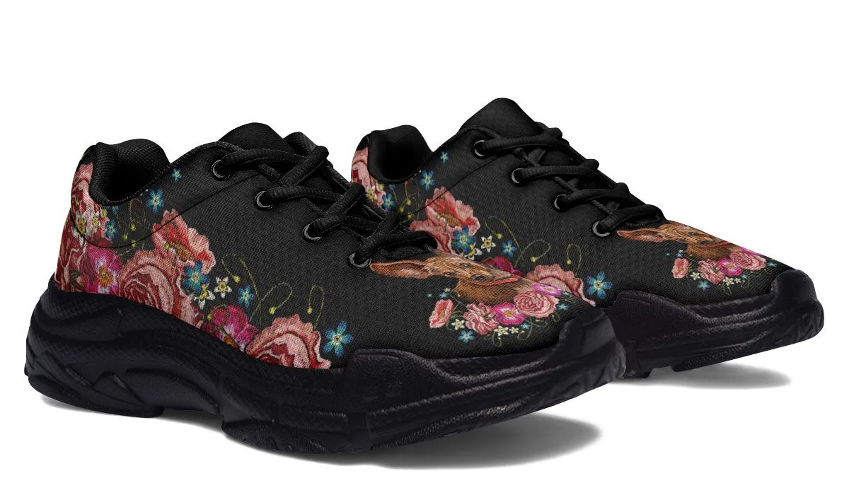 Embroidery Chihuahua Chunky Sneakers