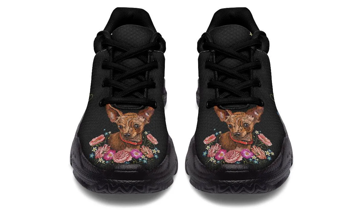 Embroidery Chihuahua Chunky Sneakers