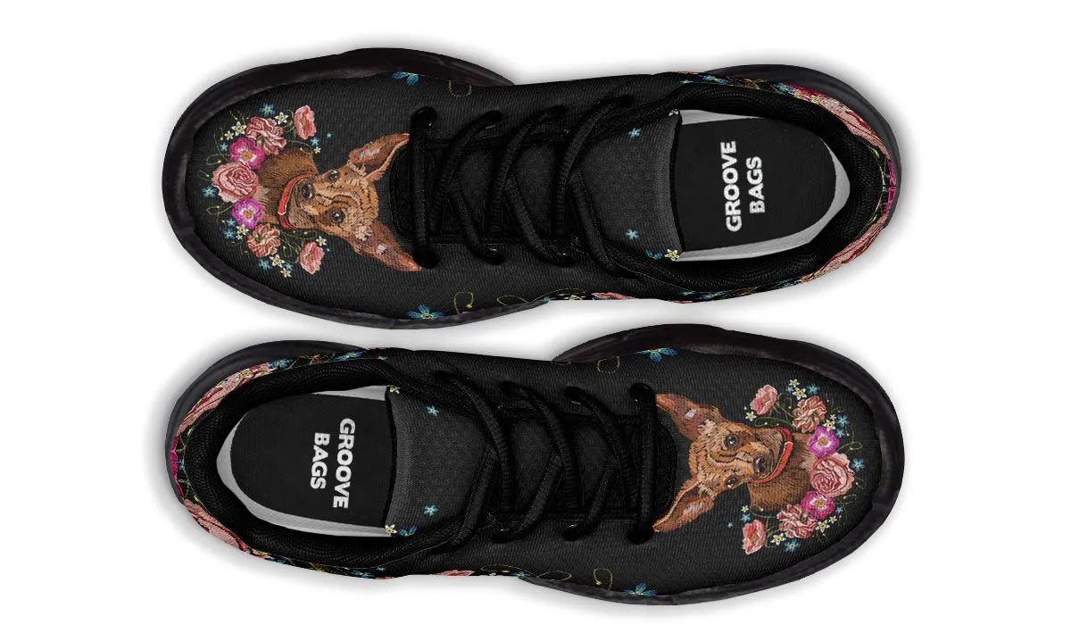 Embroidery Chihuahua Chunky Sneakers
