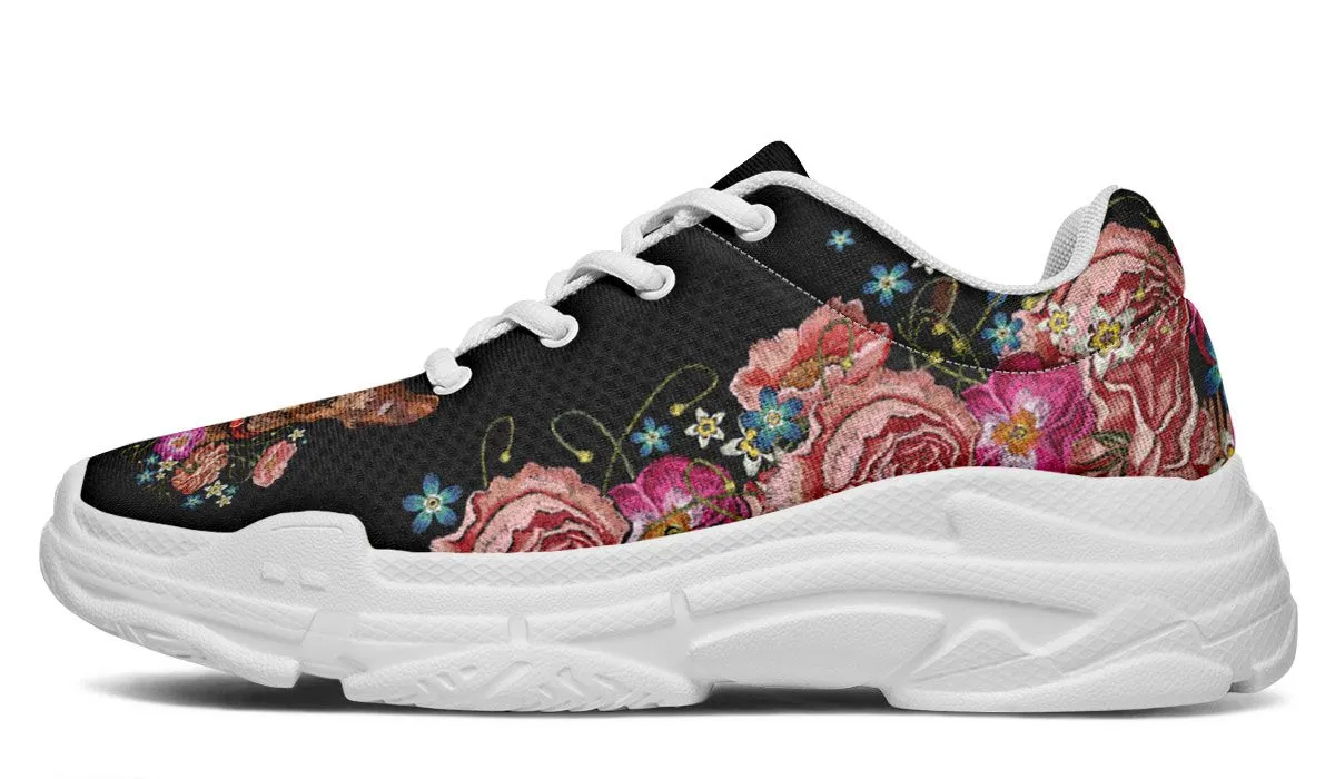 Embroidery Chihuahua Chunky Sneakers