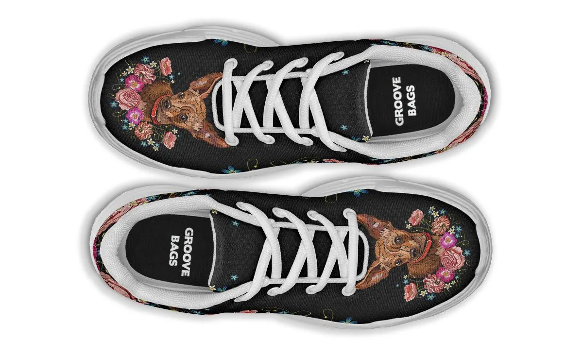 Embroidery Chihuahua Chunky Sneakers