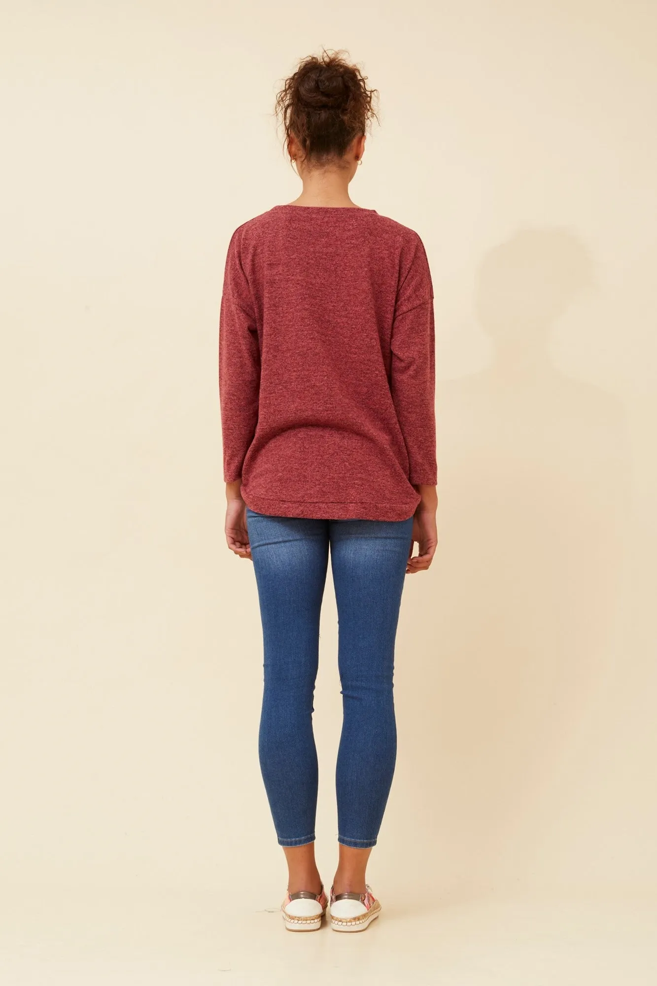 EVAN BUTTON DETAIL TOP