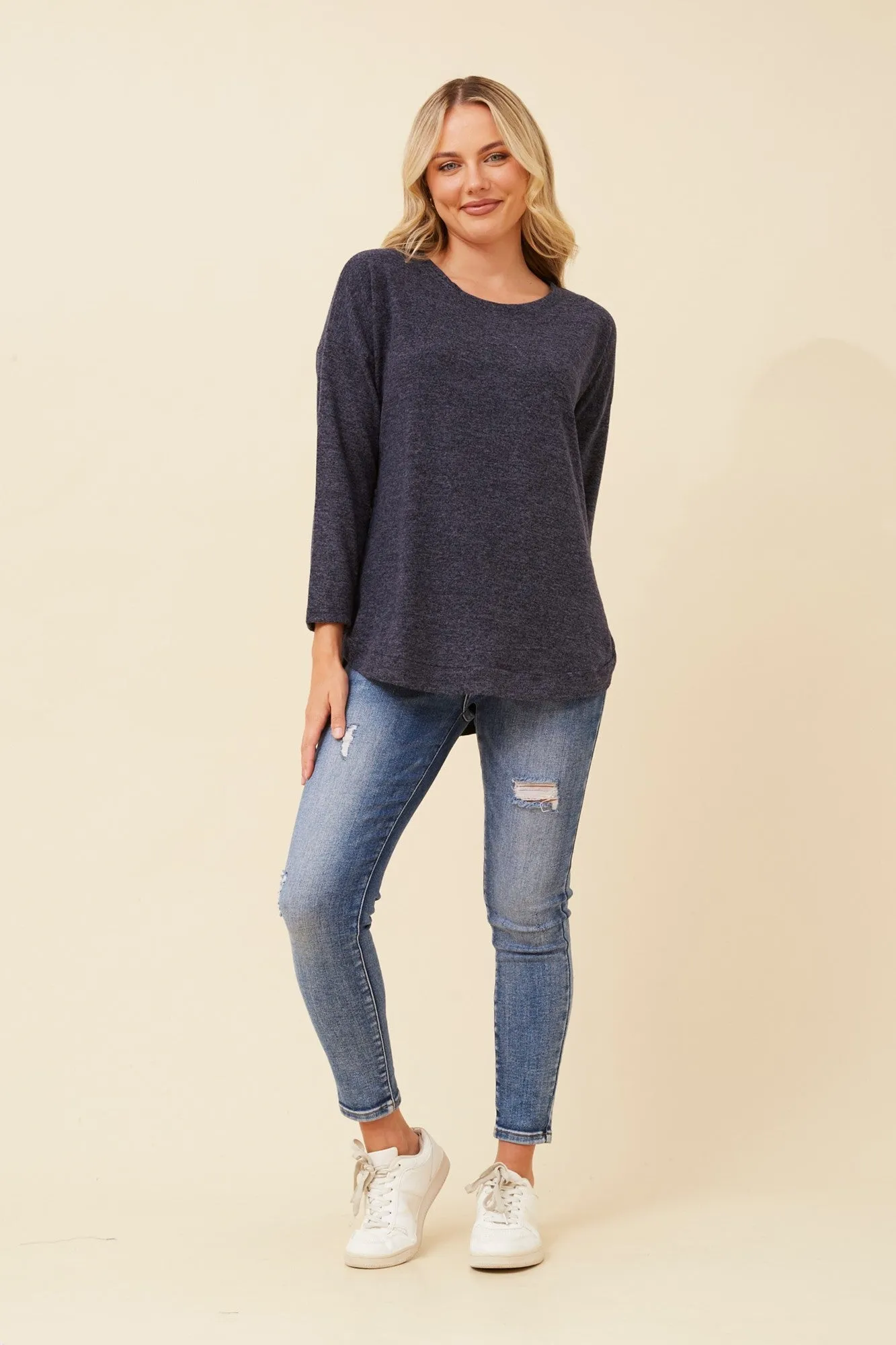 EVAN BUTTON DETAIL TOP