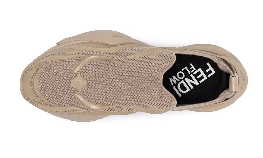 Fendi Flow - Beige Mesh Running Sneakers