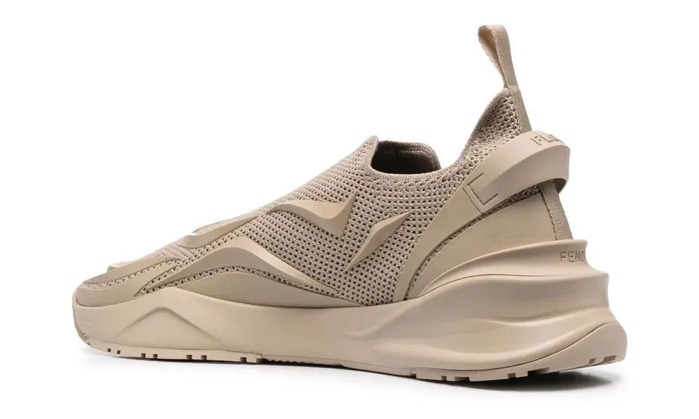 Fendi Flow - Beige Mesh Running Sneakers