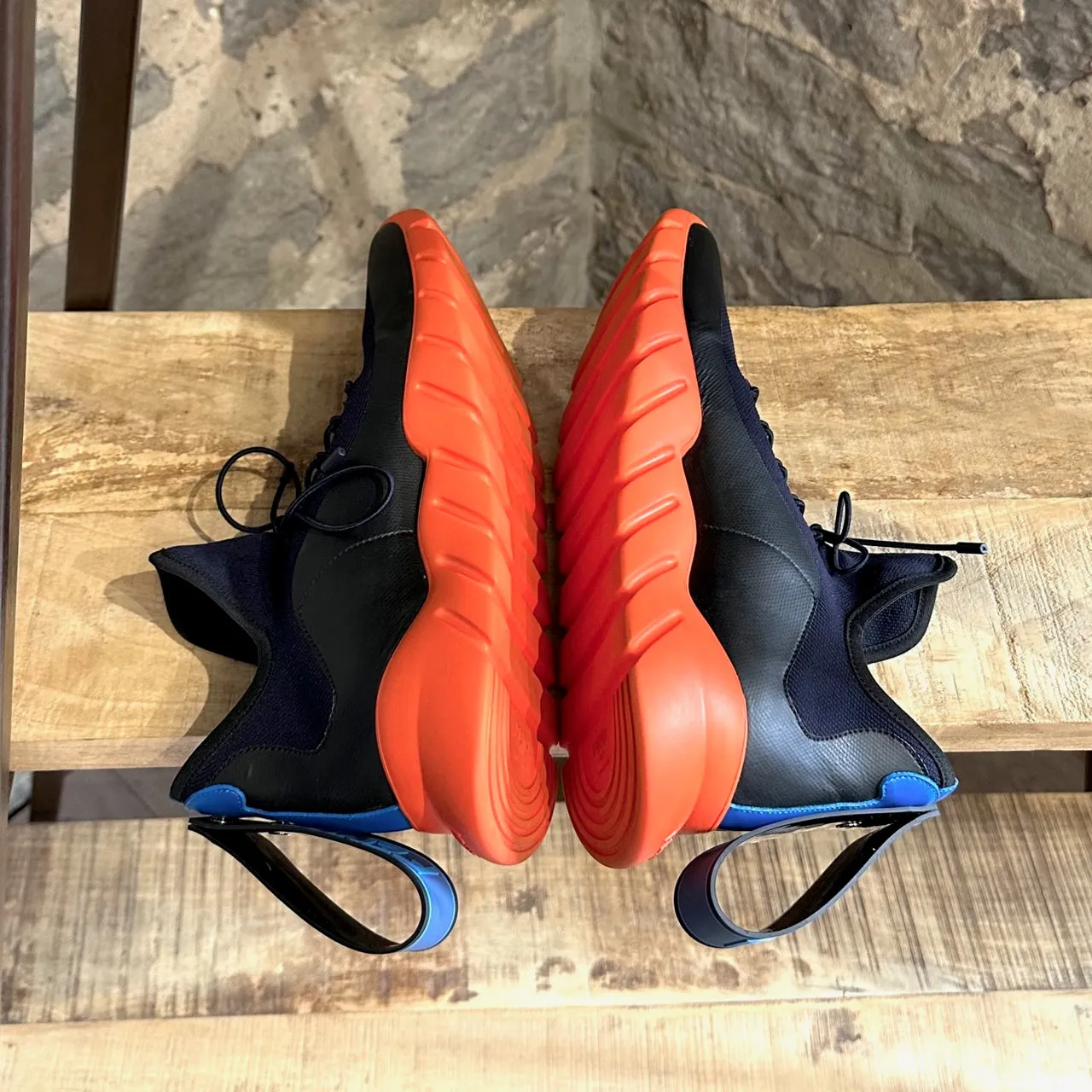 Fendi Navy Blue "Love Fendi" Sock Sneakers