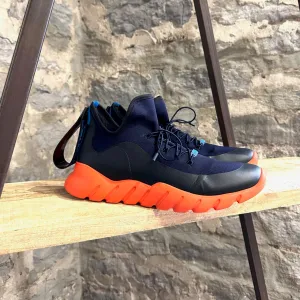 Fendi Navy Blue "Love Fendi" Sock Sneakers