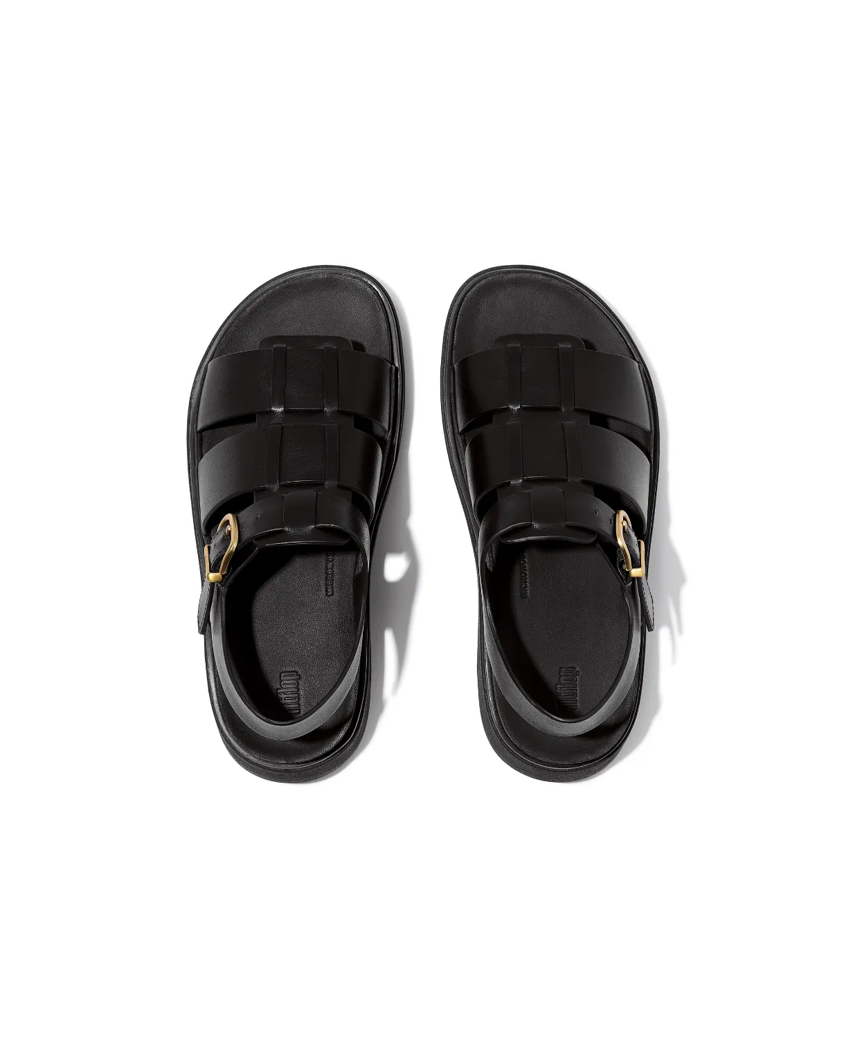 FitFlop Gen-FF Leather Fisherman Sandals Black