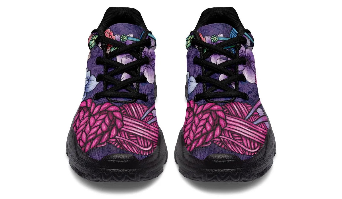 Floral Knitting Chunky Sneakers
