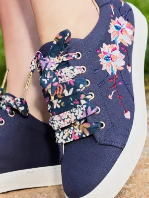 Floral Vegan Laces | Blue Fuschia