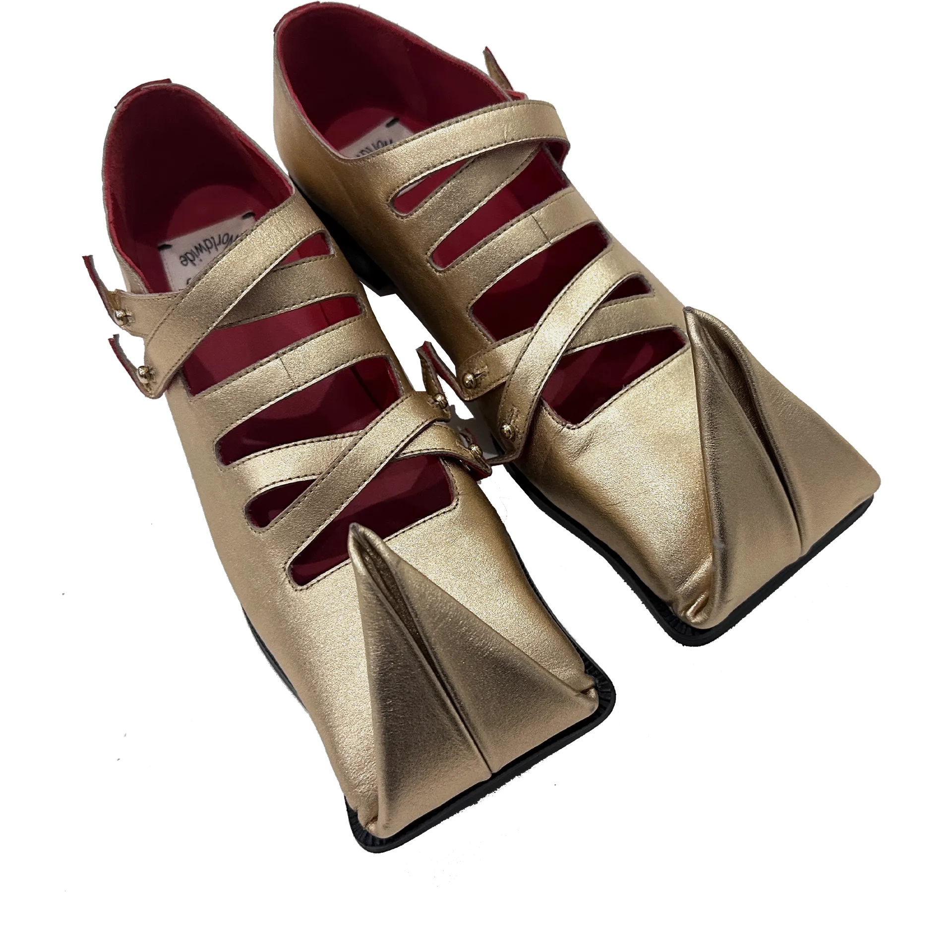 Gold Origami Poulaines Shoes